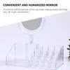2pcs lip balm containers shelf bracket nail organizer Lipstick Display lipstick stand acrylic lipstick rack mirror Stora (25.5x22.5cm Transparent) view 3