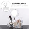 2pcs lip balm containers shelf bracket nail organizer Lipstick Display lipstick stand acrylic lipstick rack mirror Stora (25.5x22.5cm Transparent) view 4