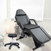 Brisca Massage Salon Tattoo Chair with Two Trays,Esthetician Bed W/Hydraulic Stool and Multi-Purpose 3-Section Facial Table,for Barber,Mani-pedis,Spa,Black view 1