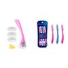 Billie Women's Razor Kit with 4 Refills + Magnetic Holder Bundle with Schick Hydro Silk Dermaplaning Tool with Precision Cover, 3ct view 1