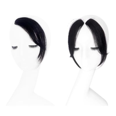 25cm/10inch Hand Tied Eight Bangs Human Hair for Woman for Hair Loss (Natural color,Human Hair)