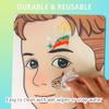 Depvision Reusable Face Paint Practice Board,4 Colorful Face Paint Board, Face Painting Exercise Board,Makeup Template A4 size (Kids) view 4
