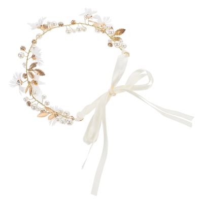 MAGICLULU Elegant Bridal Headpiece Rhinestones and Flowers Comfortable Floral Crown Hairband for Weddings and Special Occasions Bridal Photo Accessory and Wedding Hair Decor