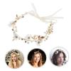 MAGICLULU Elegant Bridal Headpiece Rhinestones and Flowers Comfortable Floral Crown Hairband for Weddings and Special Occasions Bridal Photo Accessory and Wedding Hair Decor view 2
