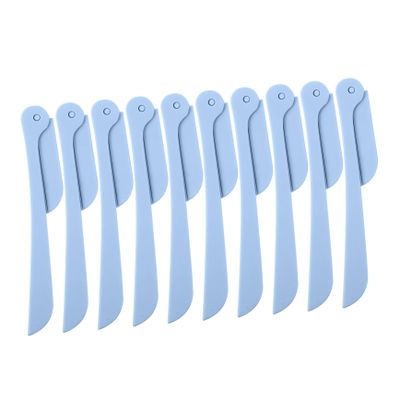 Beaupretty 10pcs Foldable Eyebrow Facial Hair Trimmer for Women Painless Eyebrow Grooming Tool and Safe Makeup Kit for Precise Shaping