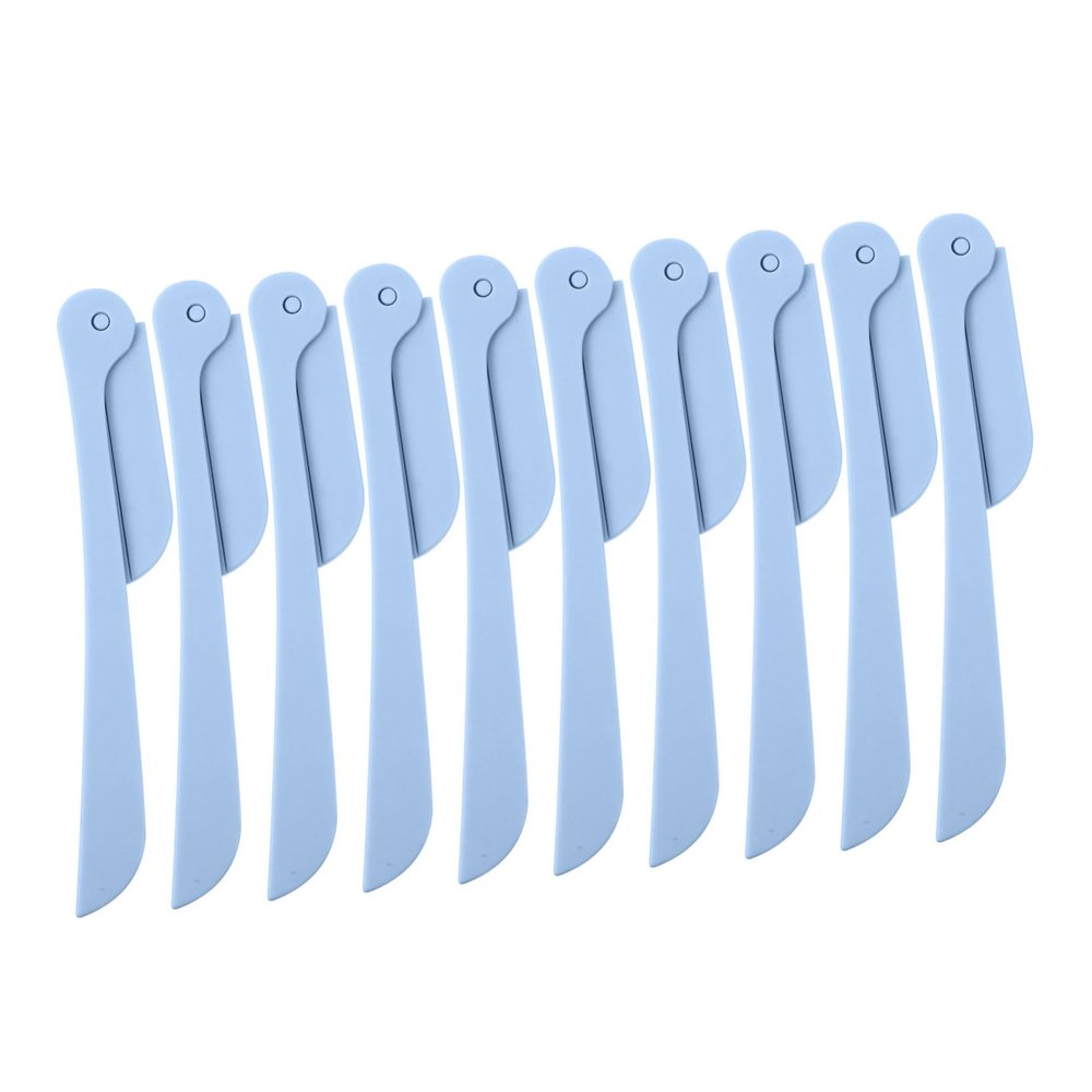 Beaupretty 10pcs Foldable Eyebrow Facial Hair Trimmer for Women Painless Eyebrow Grooming Tool and Safe Makeup Kit for Precise Shaping