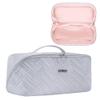 Leudes Hair Tools Travel Bag For Dy son Airwrap Hair Dryer Shark Flex Style Carrying Case Travel Makeup Bag Portable Pouch Open Flat Packing Organizers with Divider and Handle (Light Grey) view 2