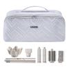 Leudes Hair Tools Travel Bag For Dy son Airwrap Hair Dryer Shark Flex Style Carrying Case Travel Makeup Bag Portable Pouch Open Flat Packing Organizers with Divider and Handle (Light Grey) view 3