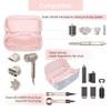 Leudes Hair Tools Travel Bag For Dy son Airwrap Hair Dryer Shark Flex Style Carrying Case Travel Makeup Bag Portable Pouch Open Flat Packing Organizers with Divider and Handle (Light Grey) view 4