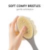 Arswin Shower Body Brush with Bristles and Large Pumpkin Loofah,Back Scrubber Bath Mesh Sponge with Anti-Slip Curved Long Handle for Skin Exfoliating,Massage Bristles for Wet or Dry,Men Women (Grey) view 3