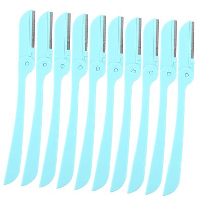 Beaupretty 10pcs Stainless Steel Eyebrow Trimmers Portable Eyebrow Razors Protective Design for Comfortable Grooming Kit for Effortless Shaping