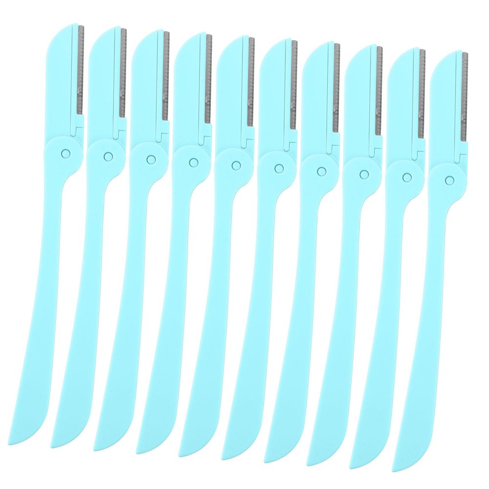 Beaupretty 10pcs Stainless Steel Eyebrow Trimmers Portable Eyebrow Razors Protective Design for Comfortable Grooming Kit for Effortless Shaping