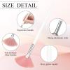9 Pieces Facial Fan Mask Brushes, Soft Facial Applicator Brushes Tools for Peel Glycolic Makeup for Mud Cream(Pink,Yellow,White) view 3