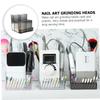 MERRYHAPY 1pc Nail Art Storage Box Makeup Lip Gloss Grinder Stand Eyebrow Drill Bit Holder Organizer Lipgloss Display Case Lipstick Holder Pencil Pen Cup Display Stand Polisher Acrylic view 4