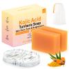 HOYEHOLA Kojic Acid Turmeric Soap Bar - Dark Spot Remover for Body and Face, Even Skin Tone Moisturizing & Nourishing Natural Ingredients 2Pack with Soap Dish view 1
