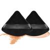 2pcs Triangle Powder Puff Makeup Sponge Powder Puffs for Face Powder Loose Powder, Velour Cosmetic Foundation Sponge Setting Powder Puff Beauty Makeup Tool Wet Dry, Black view 1