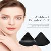 2pcs Triangle Powder Puff Makeup Sponge Powder Puffs for Face Powder Loose Powder, Velour Cosmetic Foundation Sponge Setting Powder Puff Beauty Makeup Tool Wet Dry, Black view 2