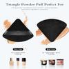 2pcs Triangle Powder Puff Makeup Sponge Powder Puffs for Face Powder Loose Powder, Velour Cosmetic Foundation Sponge Setting Powder Puff Beauty Makeup Tool Wet Dry, Black view 3