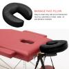 1/2 Face Cradle Pillow - Comfortable Down Face Cushion | Pu Massage Table Face Cradle Rest Cushion, Univeersal Face Pillow Cushion, Travel Mate Massage Pillow for Home, Office, Beauty Salon, or Pl view 3