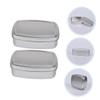 Ciieeo 2pcs Portable Travel Soap Cases Aluminum Soap Makeup Box Earphone Storage view 4