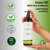 Castor Oil 16 oz for Hair & Eyelash Growth | Aceite de Ricino Grande  Cold-Pressed, Hexane-Free, Large Glass Bottle with Dropper view 2