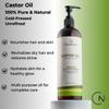 Castor Oil 16 oz for Hair & Eyelash Growth | Aceite de Ricino Grande  Cold-Pressed, Hexane-Free, Large Glass Bottle with Dropper view 4