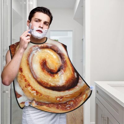 Cinnamon Roll Beard Bib Hair Catcher For Men Shaving,Men Beard Apron Gift For Fathers Day/Anniversary/Valentines Day/Christmas