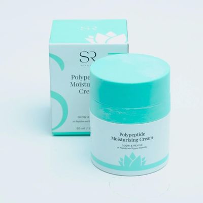 BioMiracle Sienna Rose Polypeptide Moisturizing Cream, Glow & Revive, 10 Peptides and Pygmy Waterlily, 50 ml / 1.69 fl oz