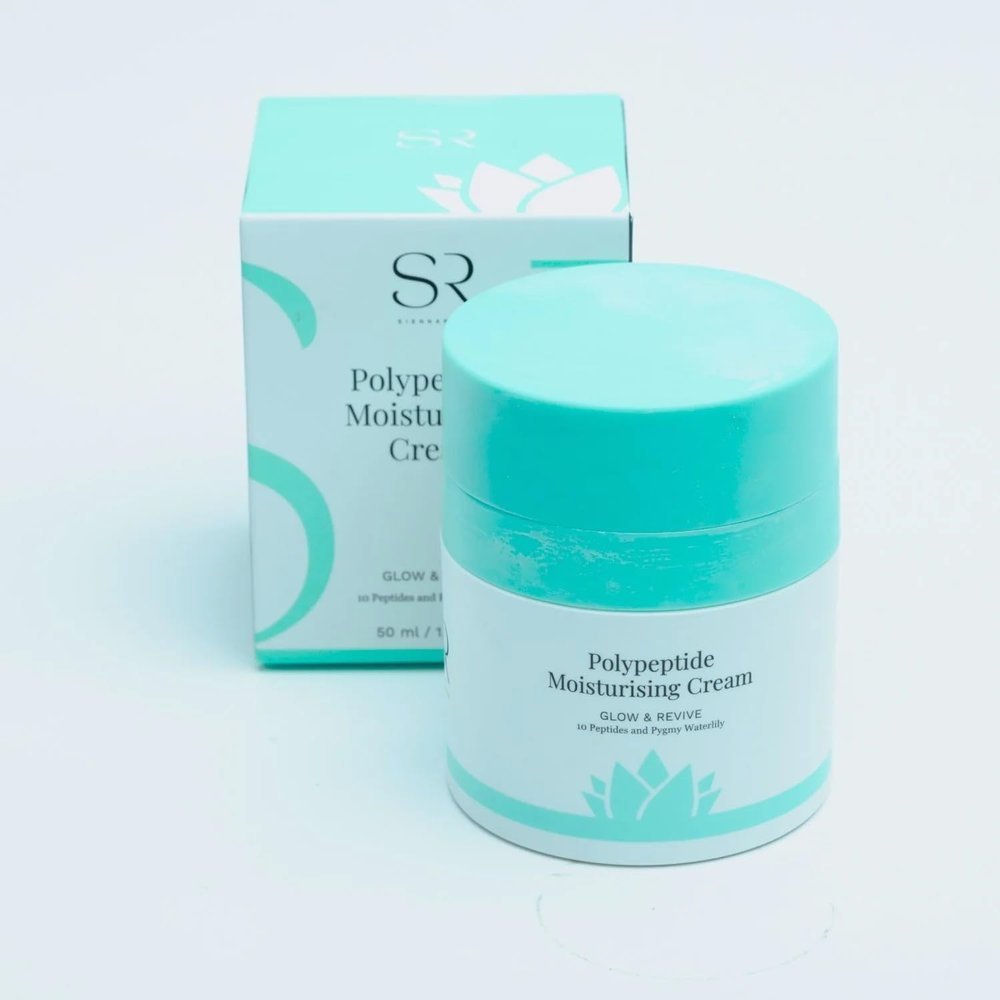BioMiracle Sienna Rose Polypeptide Moisturizing Cream, Glow & Revive, 10 Peptides and Pygmy Waterlily, 50 ml / 1.69 fl oz