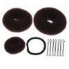 VINTORKY Hot Hair Donut Bun Ring Maker Easy Bun Maker for Women Hairpin Clip Hair Band Brown for Weddings Proms Parties view 1