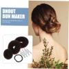 VINTORKY Hot Hair Donut Bun Ring Maker Easy Bun Maker for Women Hairpin Clip Hair Band Brown for Weddings Proms Parties view 2