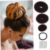 VINTORKY Hot Hair Donut Bun Ring Maker Easy Bun Maker for Women Hairpin Clip Hair Band Brown for Weddings Proms Parties view 3