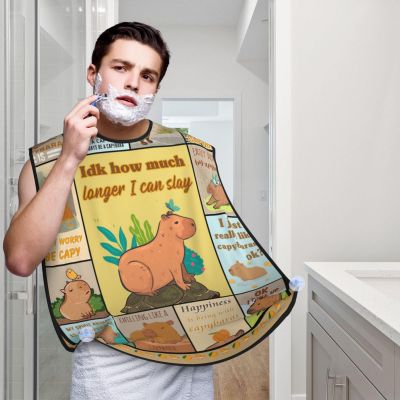 Capybara Beard Bib Hair Catcher For Men Shaving,Men Beard Apron Gift For Fathers Day/Anniversary/Valentines Day/Christmas