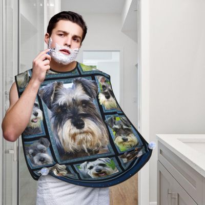 Schnauzer Beard Bib Hair Catcher For Men Shaving,Men Beard Apron Gift For Fathers Day/Anniversary/Valentines Day/Christmas