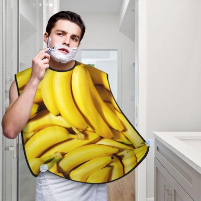 Fruits Bana Na Beard Bib Hair Catcher For Men Shaving,Men Beard Apron Gift For Fathers Day/Anniversary/Valentines Day/Christmas