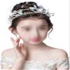 SGeneE A Tiara and Crown Hairbands Wedding Hair Accessories for Women Girls Hairwear Dragonfly Shape Crystal Pearl Beads Gift view 1