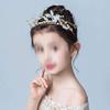 SGeneE A Tiara and Crown Hairbands Wedding Hair Accessories for Women Girls Hairwear Dragonfly Shape Crystal Pearl Beads Gift view 2