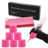 Anghie Tattoo Machine Pen Covers with 6pcs Pink Grip Tape Wrap,200Pcs Large 2.56 X 7.09 inch Machine Wrap, Combination Grip Tattoo Machine Covers Self-Adhesive Tape Wrap view 1