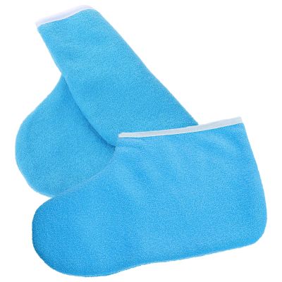 Baluue 1pair Paraffin Wax Foot Covers Reusable Spa Booties for Hand and Foot Moisturizing Soft and Comfortable Fit for All for Relaxation
