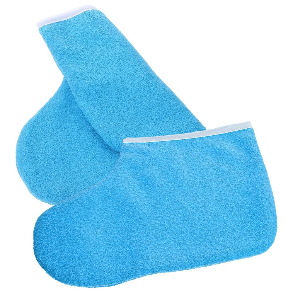 Baluue 1pair Paraffin Wax Foot Covers Reusable Spa Booties for Hand and Foot Moisturizing Soft and Comfortable Fit for All for Relaxation