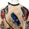 Barber Cape for Men Professional Hair Cutting Salon Cape with Snaps Waterproof Hairdressing Styling Cape Gown Apron- 63 56(Vintage Cars) view 2