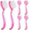 Baluue Horn Brush 6Pcs Set Facial Cleansing Brush with Soft Round Head and Protective Cap for Gentle Exfoliating and Nail Cleaning 5.12 Inch Portable Tool view 1