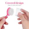 Baluue Horn Brush 6Pcs Set Facial Cleansing Brush with Soft Round Head and Protective Cap for Gentle Exfoliating and Nail Cleaning 5.12 Inch Portable Tool view 3