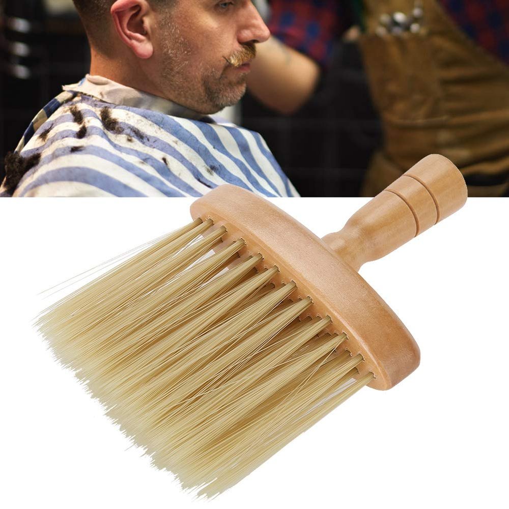 ZJchao Barber Duster, Salon Hair Duster Brush for Cleaning Hair, Cut Hairdressing Tool with Anti Slip Handle Easy to Sweep Dust or Hairs Great for Cleaning Left Hair Around Ears and Neck