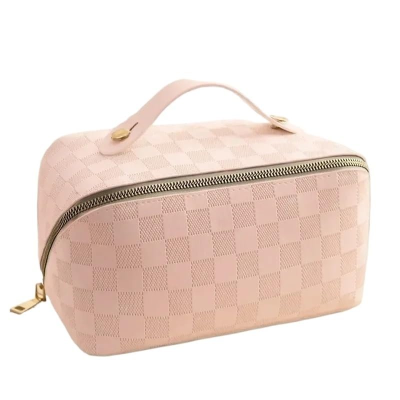 toiletry bag Bolsa De Cosmticos De Gran Capacidad Para Viaje Y Uso Domstico, Bolsa De Maquillaje De PU Porttil, Bolsa De Lavado De Bao Impermeable, Bolsa De Cosmticos Multifuncin Para Mujer trav