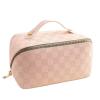 toiletry bag Bolsa De Cosmticos De Gran Capacidad Para Viaje Y Uso Domstico, Bolsa De Maquillaje De PU Porttil, Bolsa De Lavado De Bao Impermeable, Bolsa De Cosmticos Multifuncin Para Mujer trav view 1