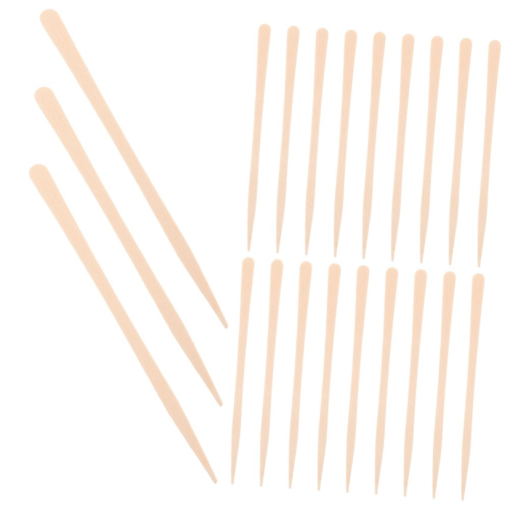 HAKIDZEL 100pcs Body Wax Applicator Sticks Single Use Wooden Hair Removal Wands for Efficient Safe Body Waxing Smooth Irregular Design for Sensitive Skin