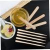 HAKIDZEL 100pcs Body Wax Applicator Sticks Single Use Wooden Hair Removal Wands for Efficient Safe Body Waxing Smooth Irregular Design for Sensitive Skin view 4