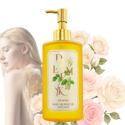 DEMIKI Moisturizing Bath Oil for Dry & Sensitive Skin. Nourishing & Hydrating Winter Care Shower Oil, Soothes & Softens, Locks in Moisture,10 Fl.oz (300ml)