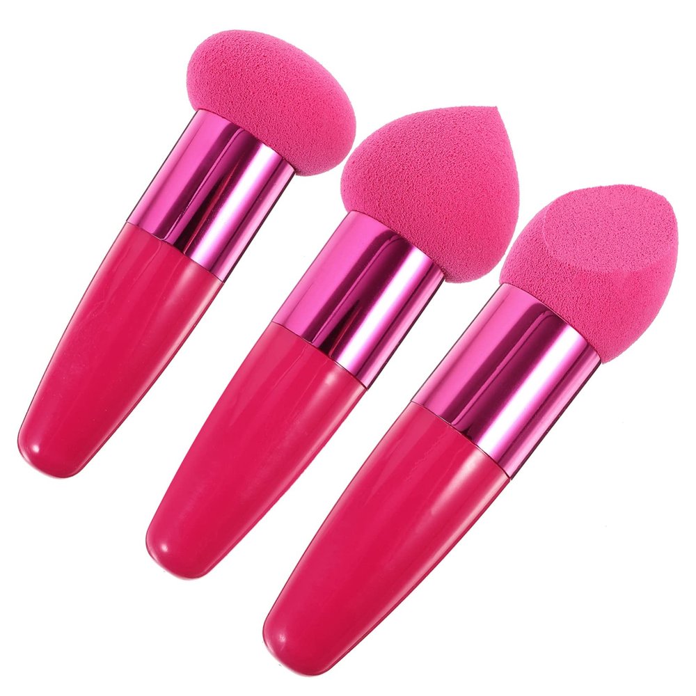 HAKIDZEL 3pcs Beauty Sponge Makeup Pens Ergonomic Design for Application Comfortable Touch and Unique Shapes for Foundation and Concealer